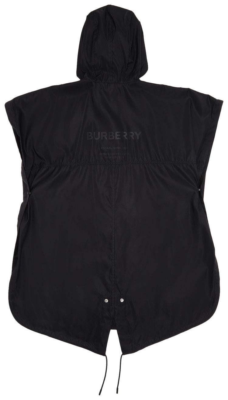 Burberry Iconic Horseferry Hooded Cape Black