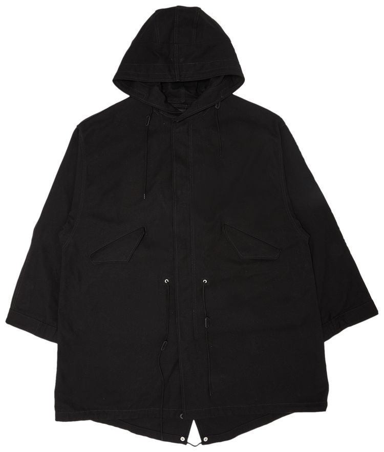 Raf Simons Oversized Printed Parka Black