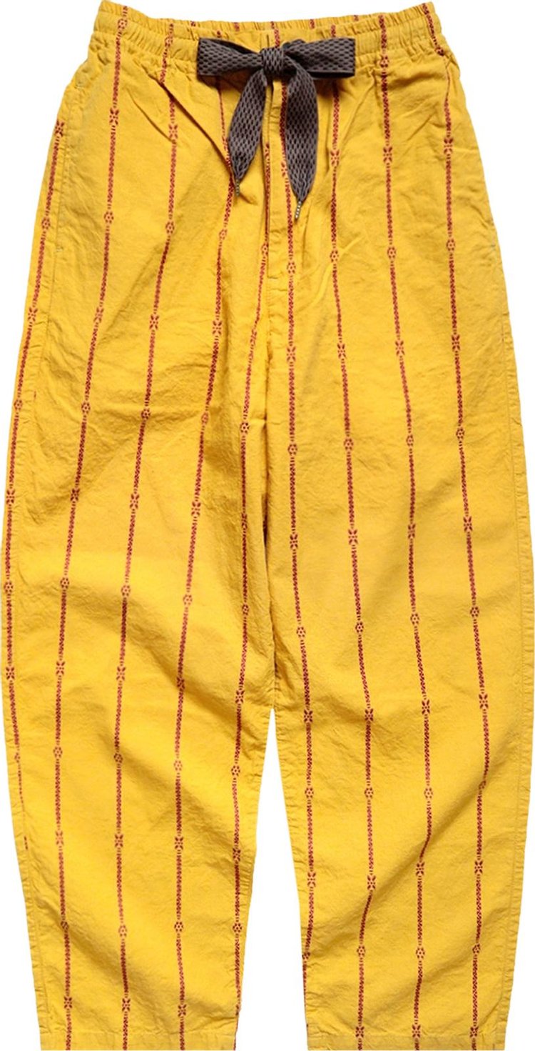 Kapital Cotton Linen Siam Stripe Easy Pants 'Yellow'