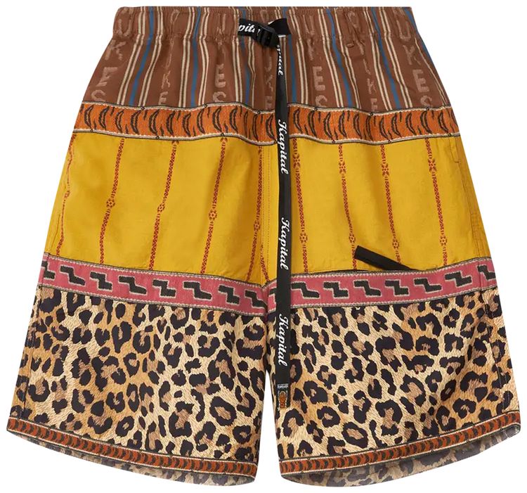 Kapital Crazy Patchwork ECO BAKA Shorts Yellow