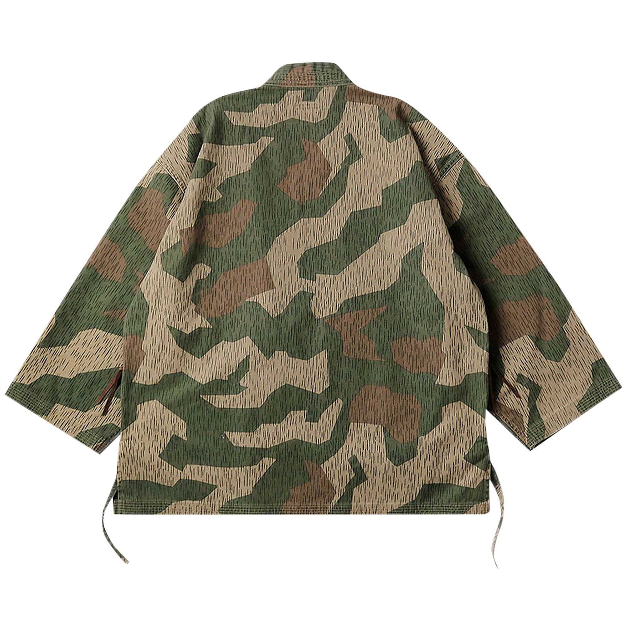 Kapital 酔い縞柄 Cotton-Linen Kakashi shirts Kapital Unisex Sickness Stripe Kakashi Shirt, Green – Glasswing