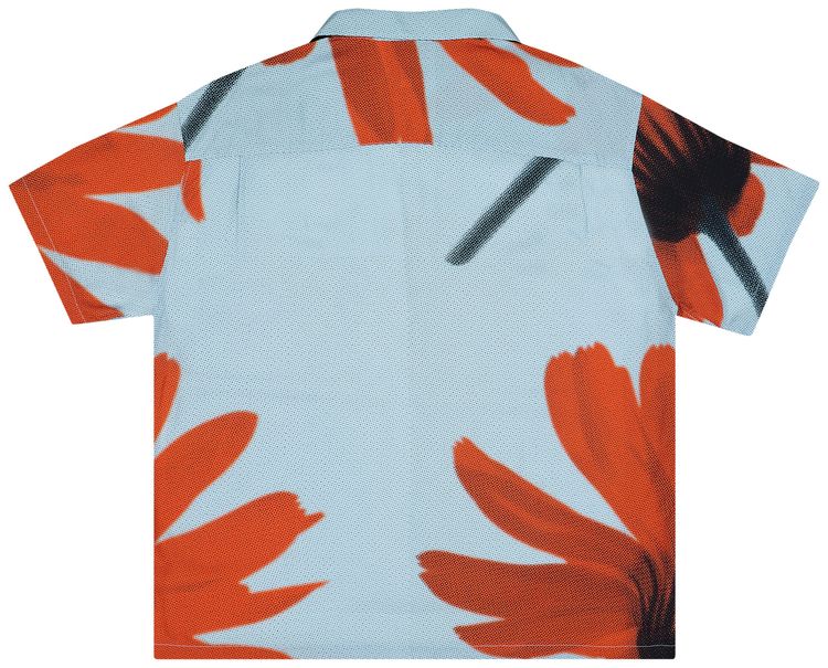 Stussy Halftone Flower Shirt Light Blue