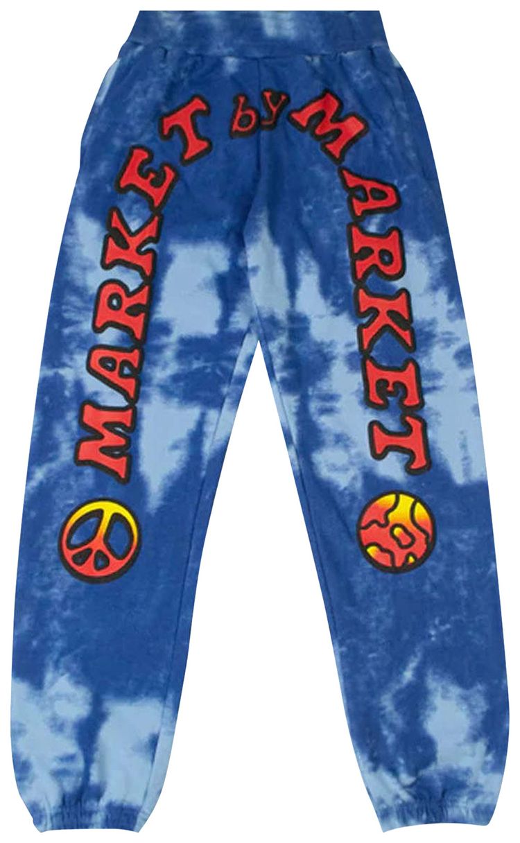 Market Cali Lock Gradient Tie Dye Sweatpants Blue Tie Dye