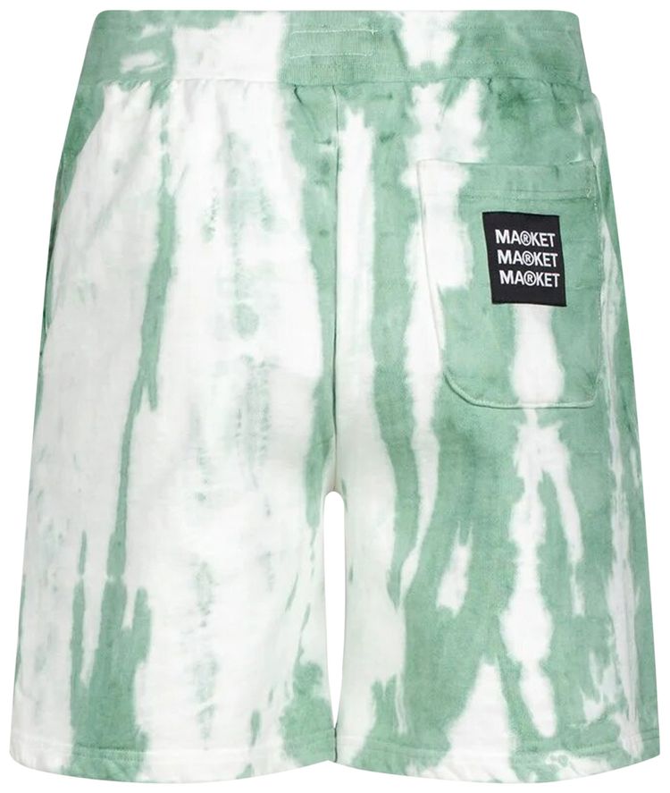 Market Growth Tie Dye Sweatshorts Green Stripe Tie Dye