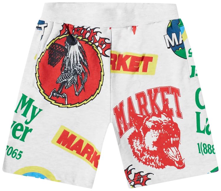 Market Monogram Grayscale Sweatshorts Ash Grey