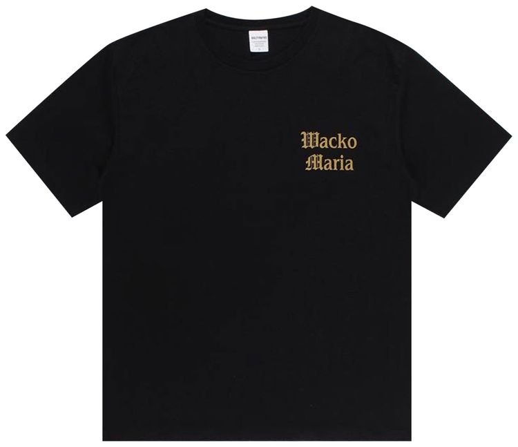 Wacko Maria Washed Heavy Weight Crew Neck Color T Shirt Type 4 Black