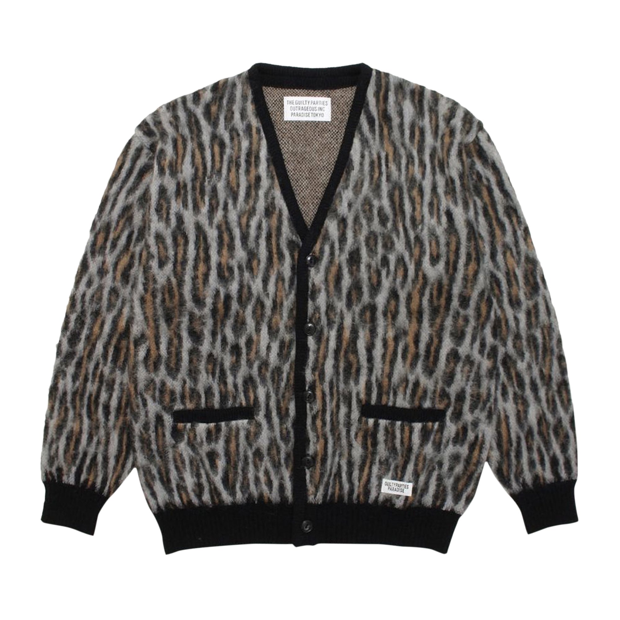 Buy Wacko Maria Leopard Mohair Cardigan (Type 2) 'Grey' - 22SS WMK 