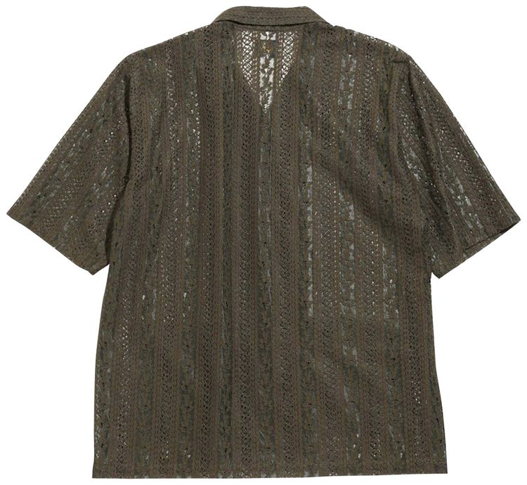 Needles Cabana Shirt CPER Lace ClothStripe Brown