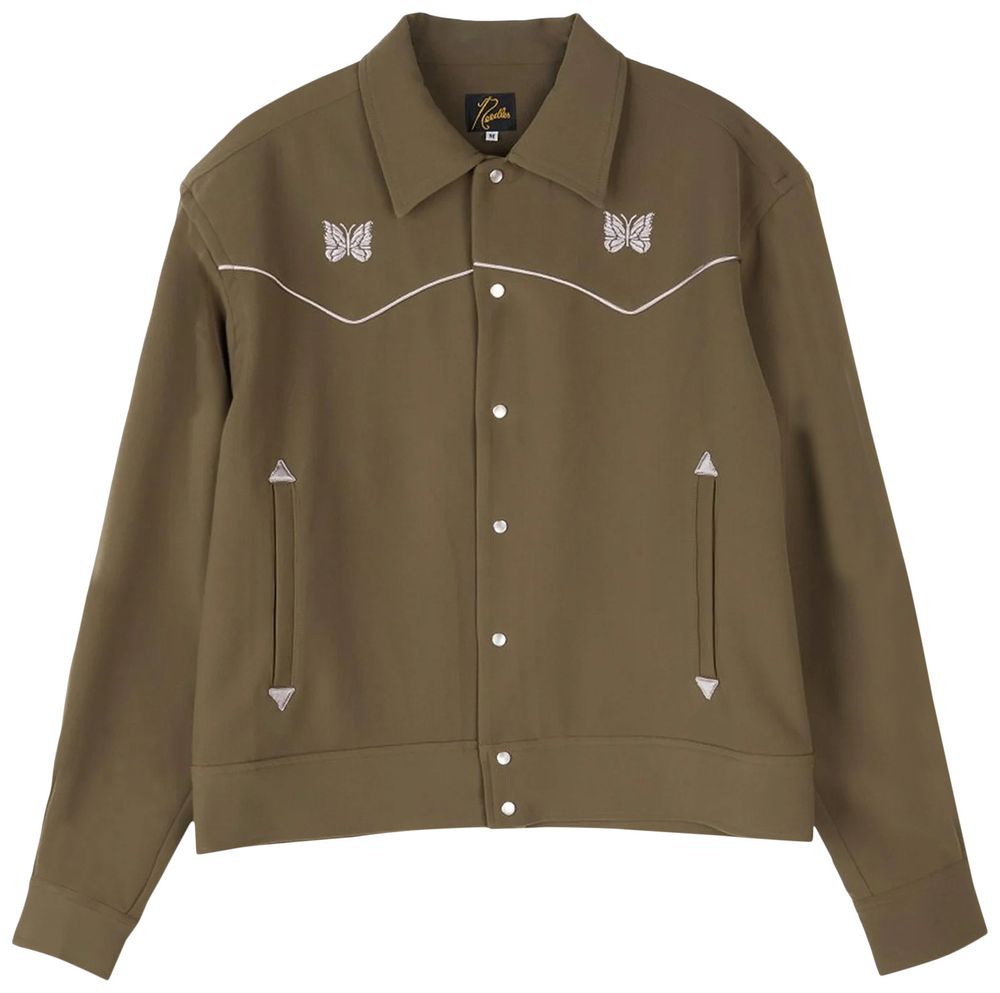Buy Needles Piping Cowboy Jacket 'Olive' JO169A OLIV GOAT