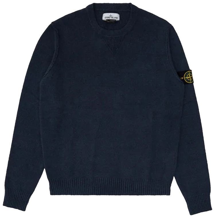 Stone Island Gauzed Effect Crewneck Blue