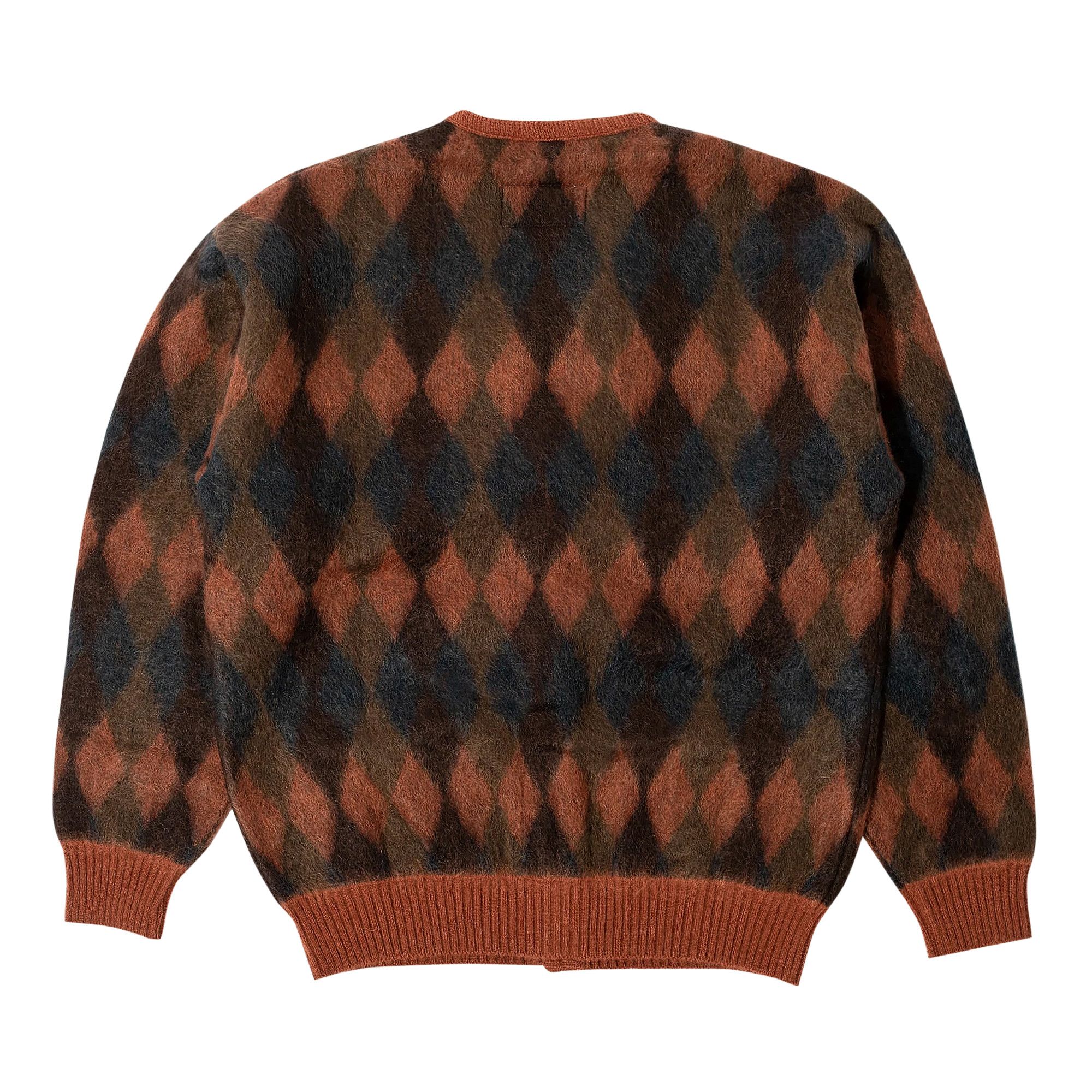 Buy Wacko Maria Diamond Mohair Cardigan 'Brown' - 21FW WMK KN16