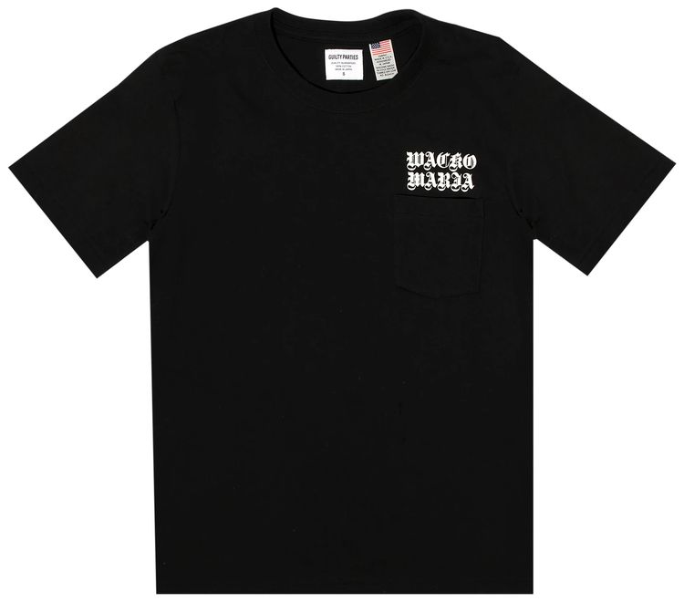 Wacko Maria USA Body Crewneck Pocket Tee Black