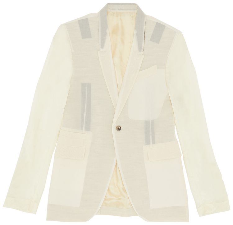 Rick Owens Soft Woven Blazer Natural