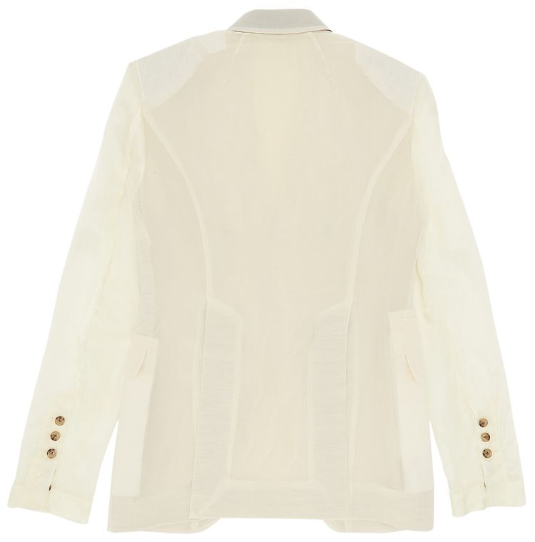 Rick Owens Soft Woven Blazer Natural