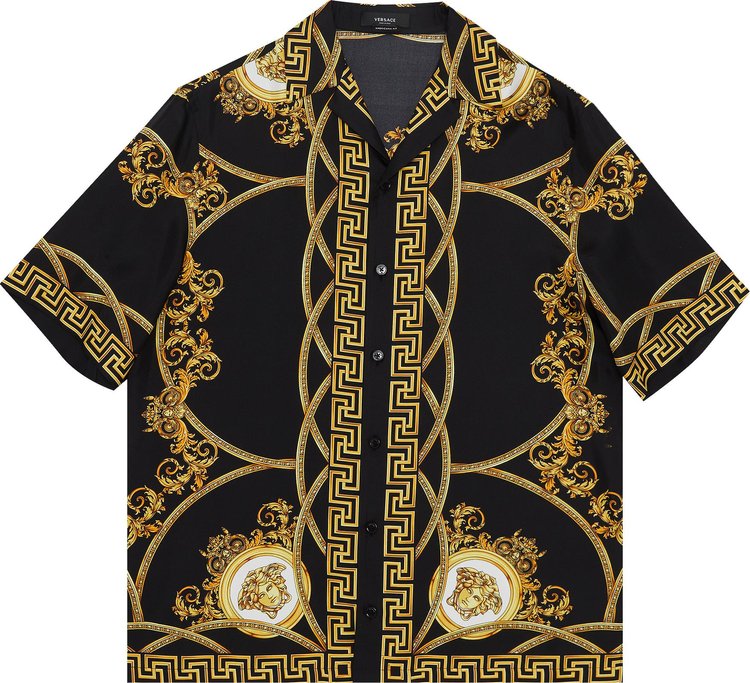 Versace La Coupe Des Dieux Silk Shirt 'Black/Gold'