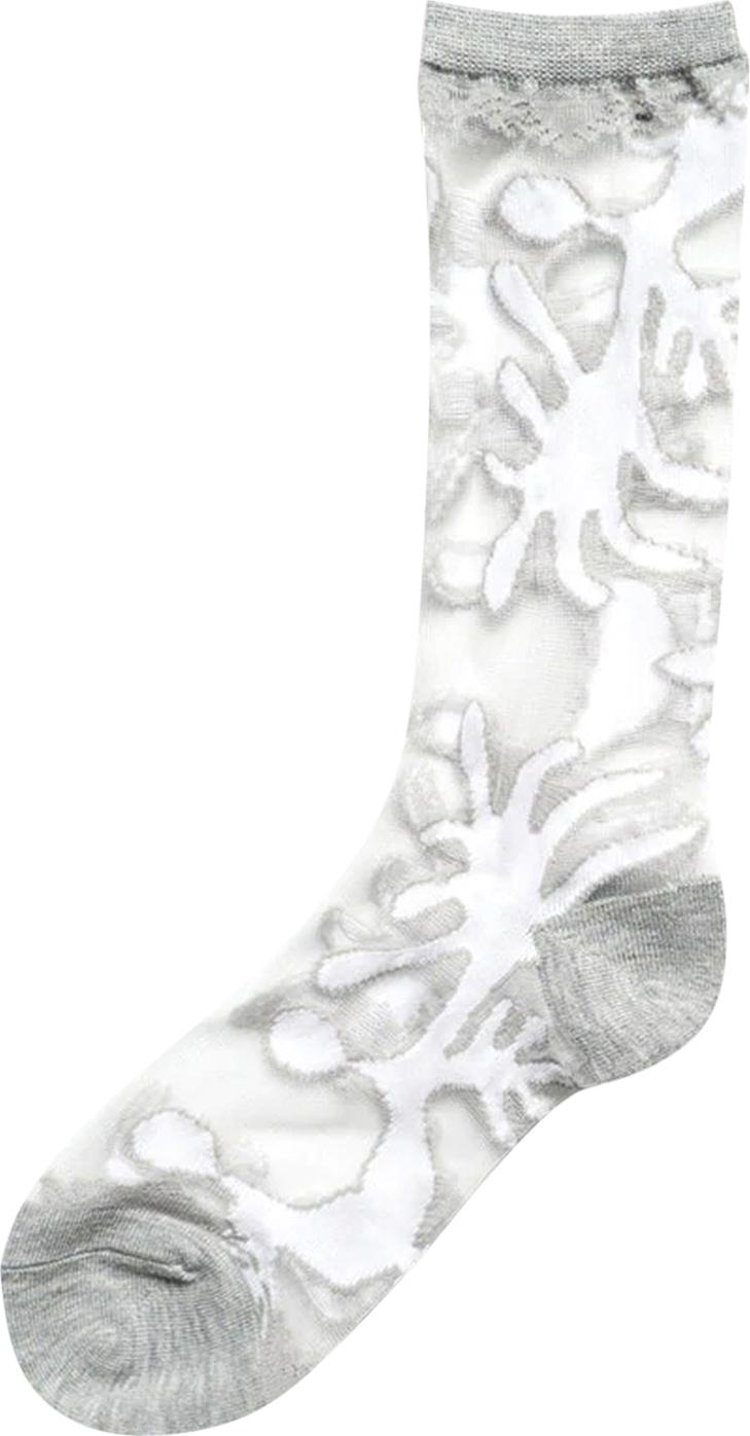 Kapital 168 Yarns Nasca Quilt See Through Socks 'White'