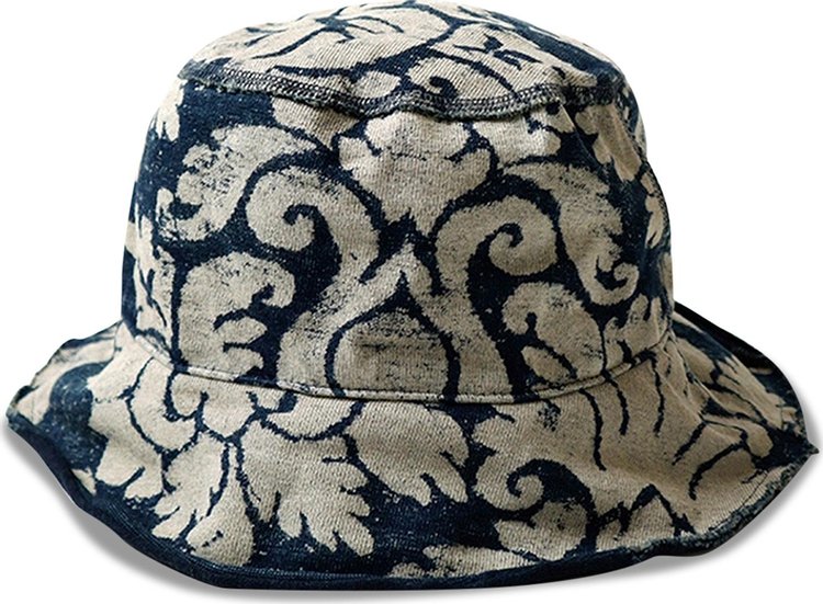 Kapital IDG Dense Jersey Damask Bucket Hat (Short Brim) 'Indigo'