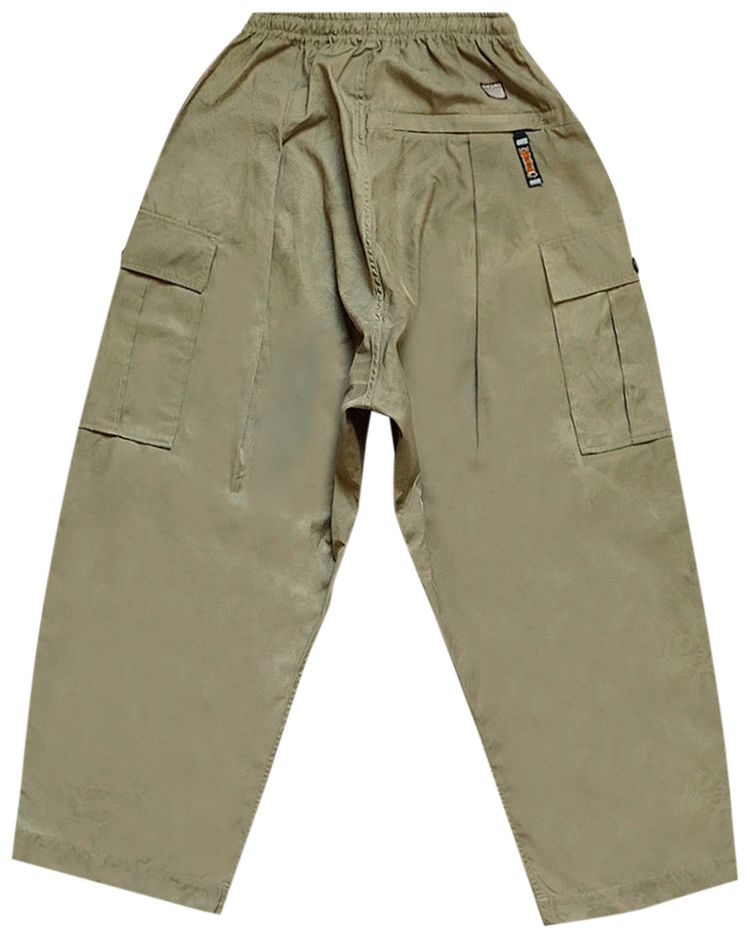 Kapital Fast Dry Twill Easy Jumbo Cargo Pants Khaki