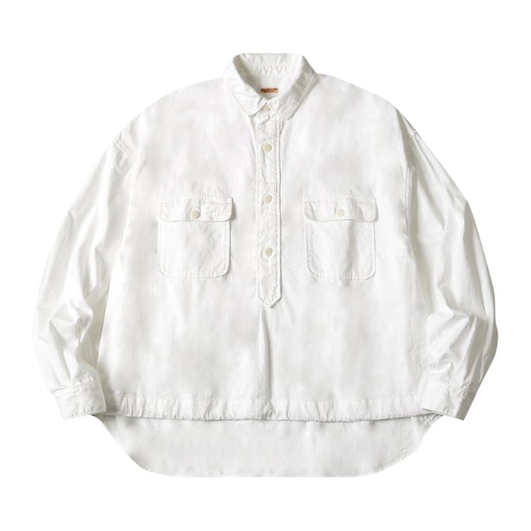 Kapital Herringbone Twill Shirt Anorak White