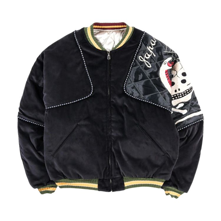Sham Jacket Buy Kapital Sulfer Dyed Velvet Sham Jacket 'Black' - K2110LJ068 BLAC | GOAT