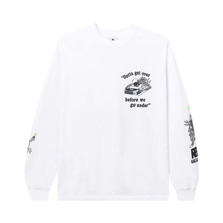 Real Bad Man Turn Up The Bass Detonator Long Sleeve Tee White