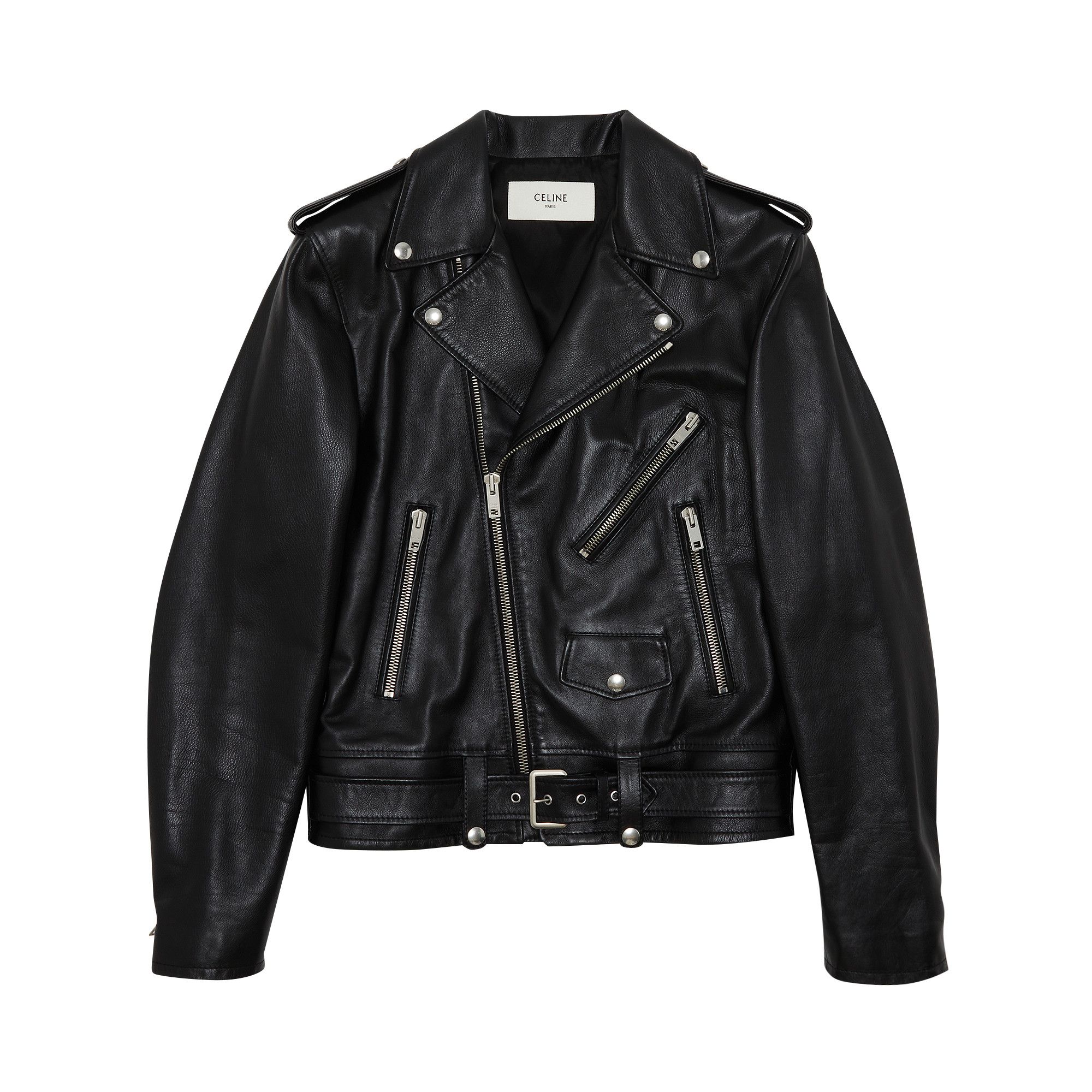 Buy CELINE Biker Jacket Black 2E158599E 38NO GOAT
