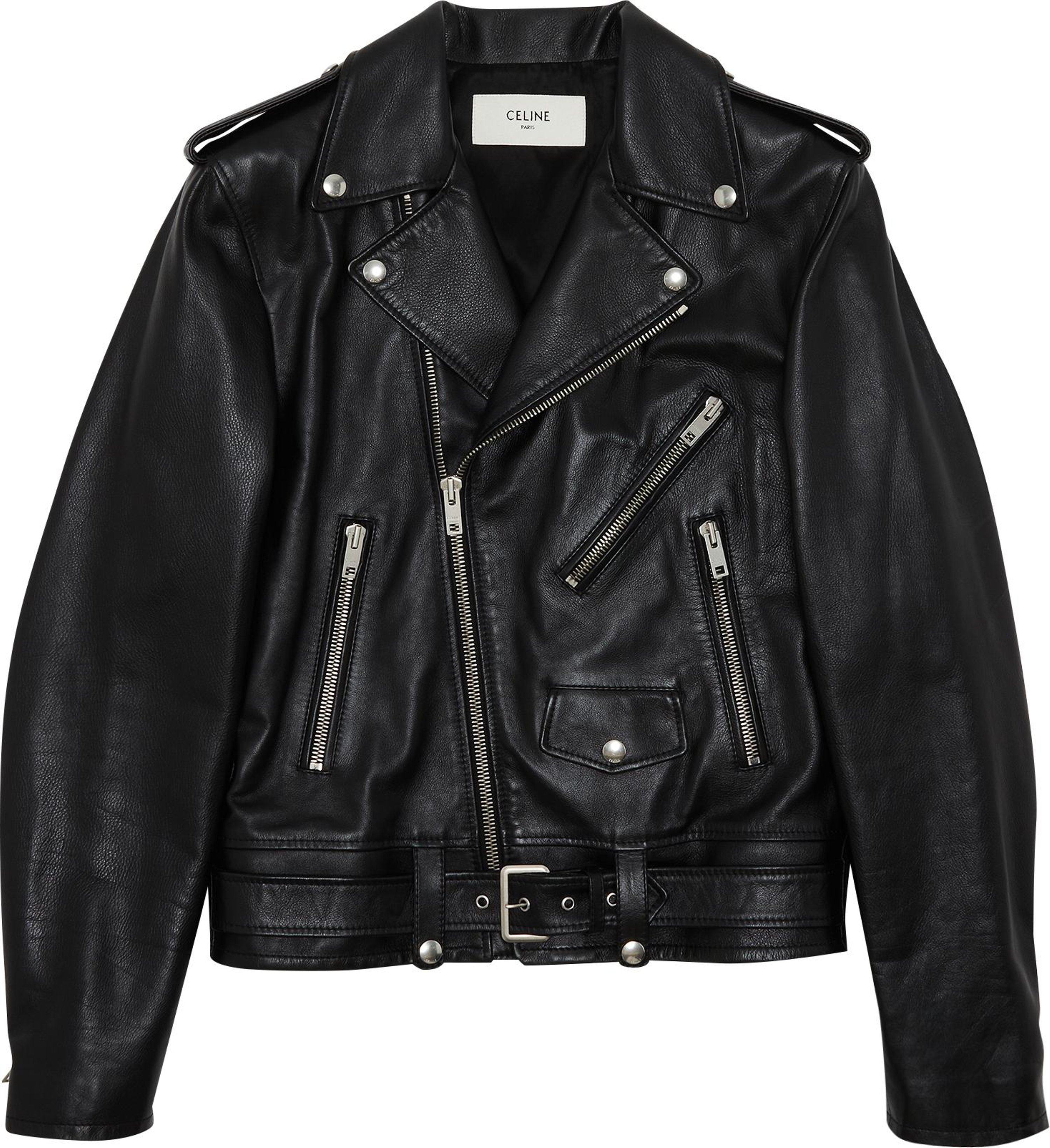 Buy CELINE Biker Jacket 'Black' - 2E158599E 38NO | GOAT