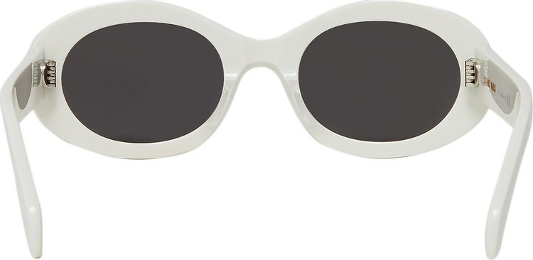 CELINE Oval Sunglasses White