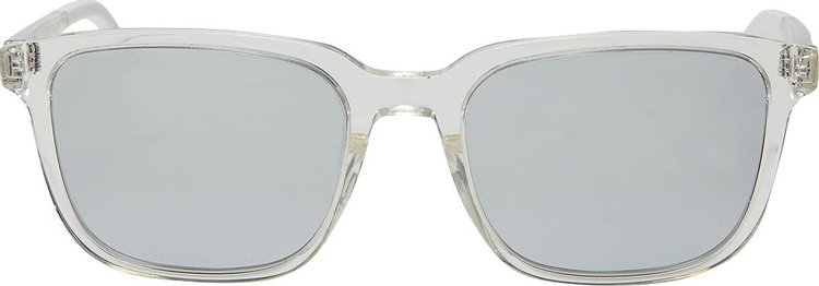 Dior Crystal Tone Rectangular Sunglasses Silver