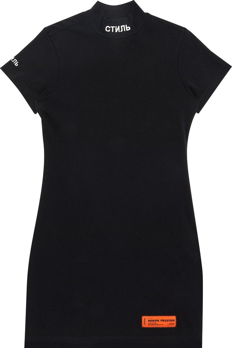 Heron Preston CTNMB Short-Sleeve Turtleneck Dress 'Black/White'