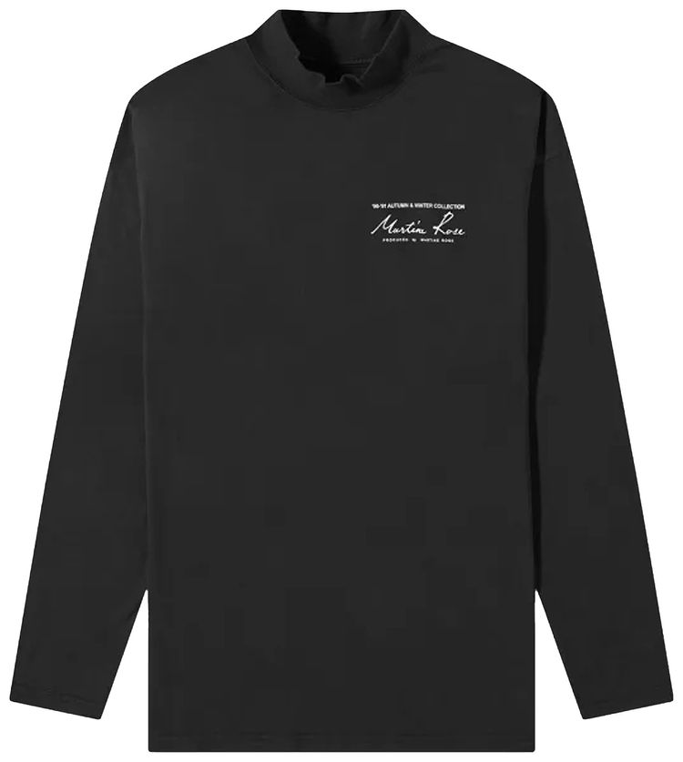 Martine Rose Funnel Neck T Shirt Black