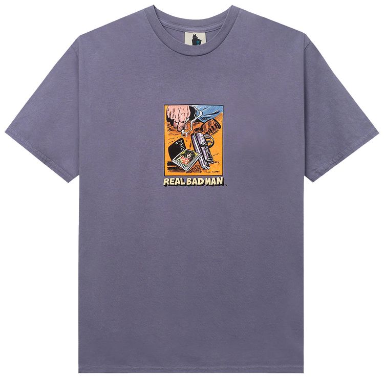 Real Bad Man Get Your ASS 2 Mars Short Sleeve Tee Disco Purple