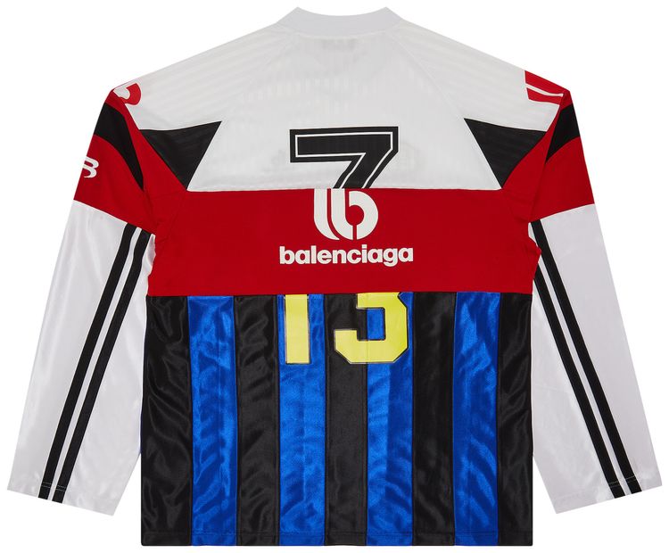 Balenciaga Long Sleeve Football Tee Cardinal Red