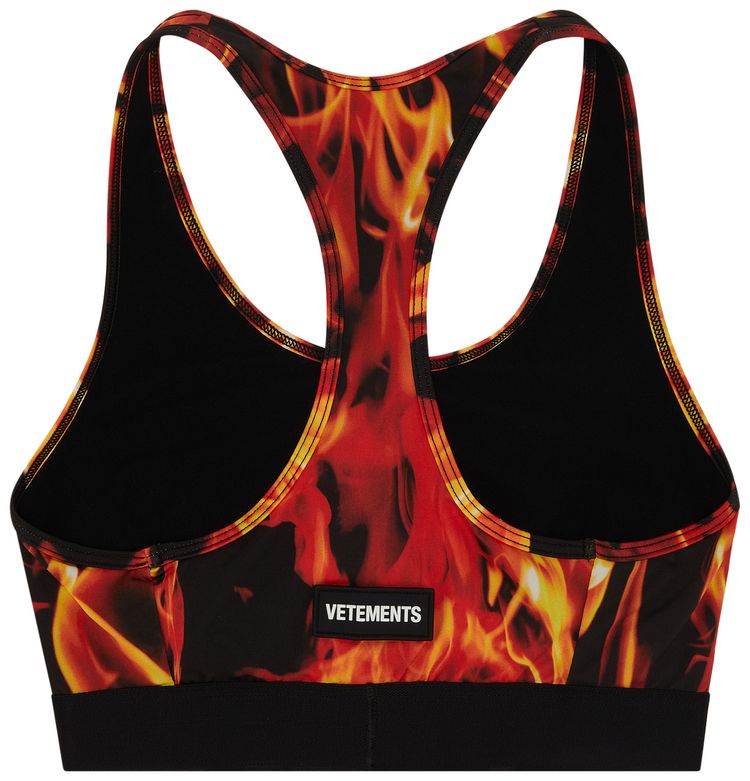 Vetements Fire Sports Bra Fire