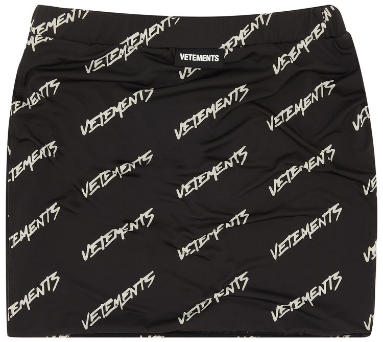 Vetements Monogram Mini Skirt WhiteBlack