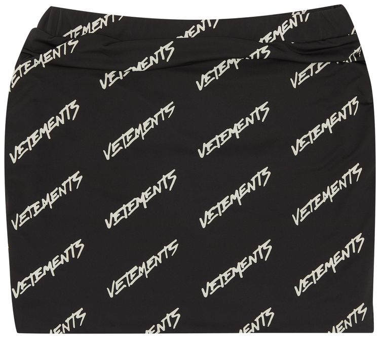 Vetements Monogram Mini Skirt WhiteBlack
