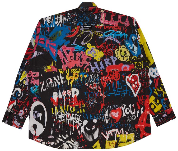 Vetements Graffiti Shirt Black