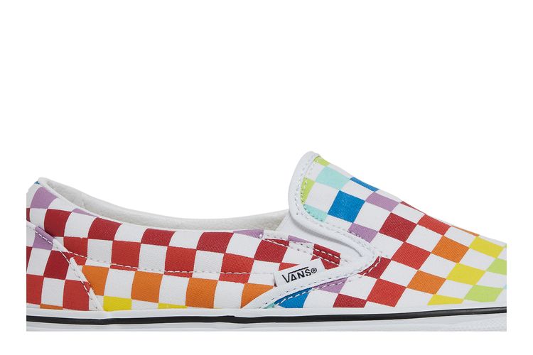 Vans Checkerboard Grade School Rainbow Vans Buy Classic Slip-On