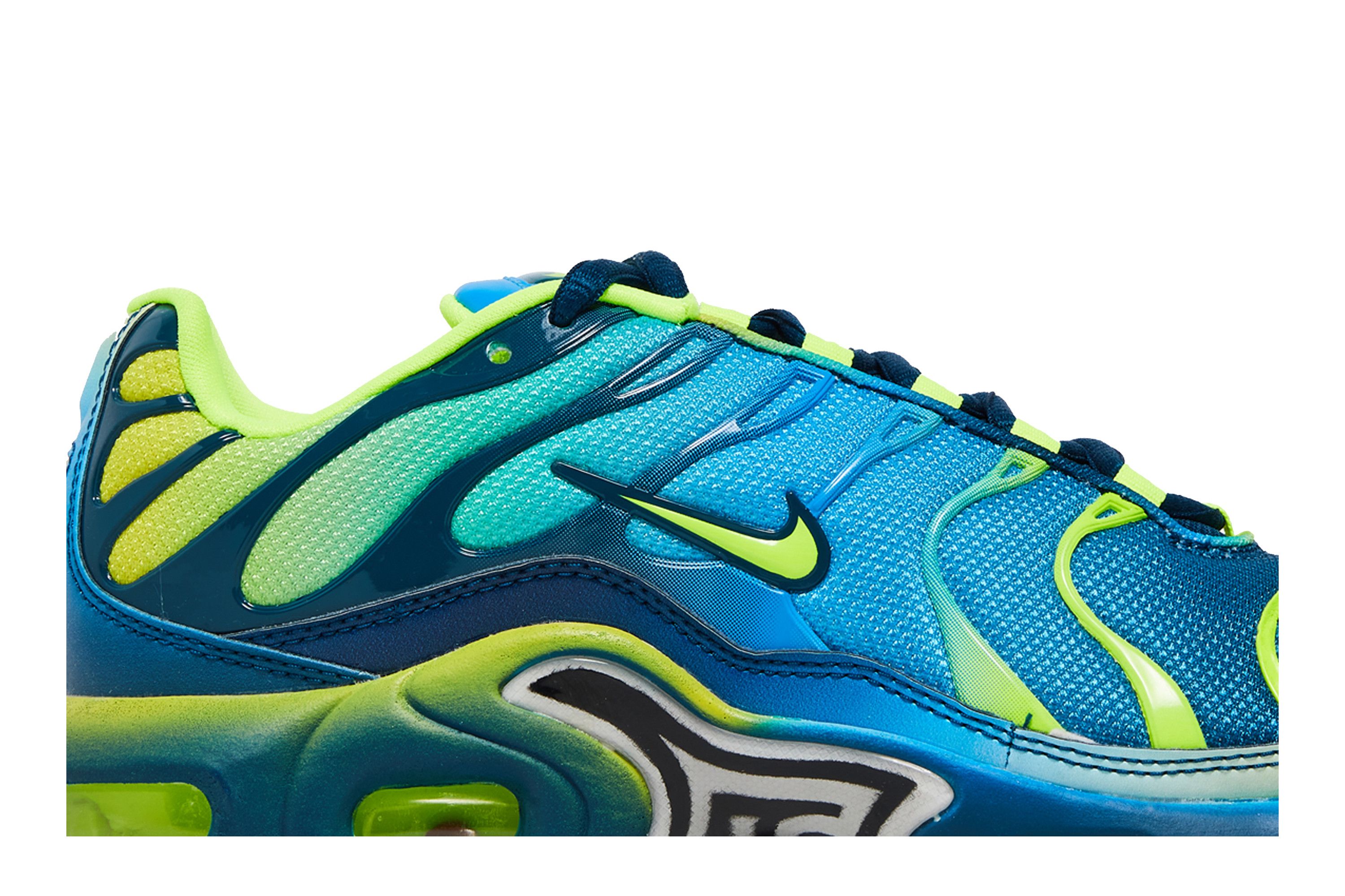 nike air max plus fade blue hero volt