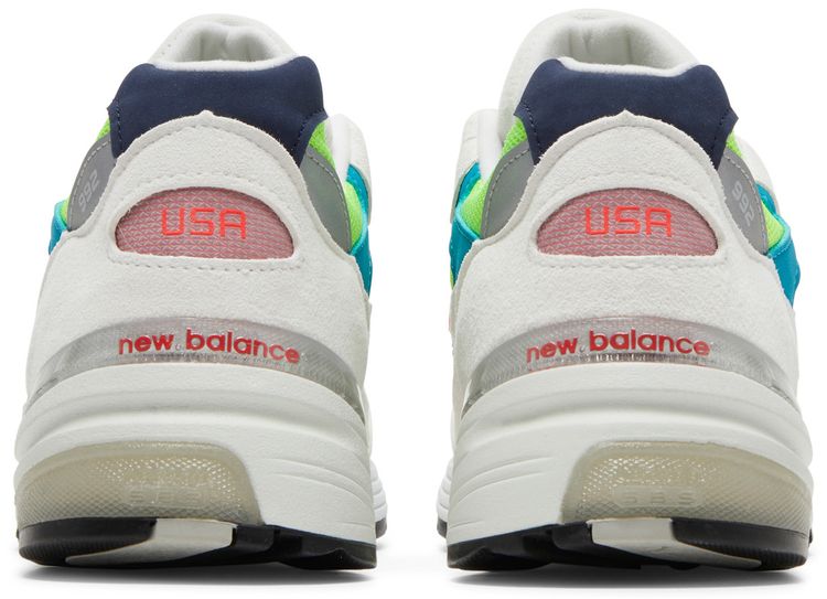 New Balance 992 Made in USA White Neon