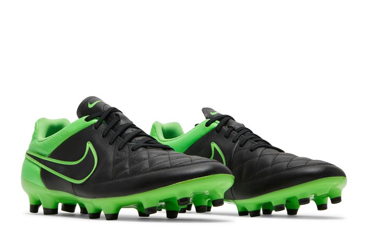 Adidas Tiempo Genio Leather FG Black Green Strike