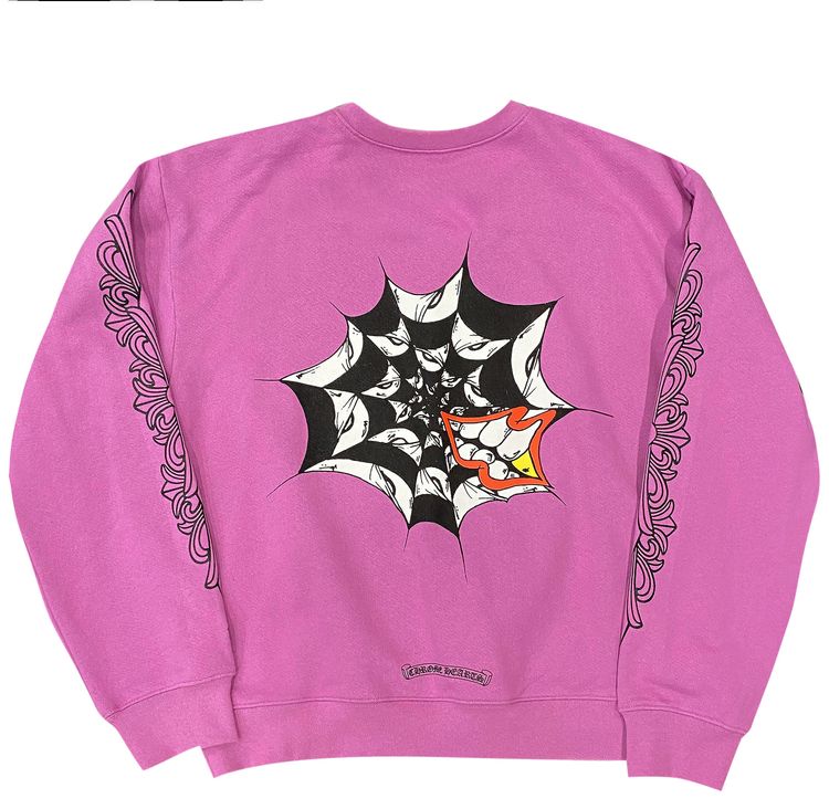 Chrome Hearts x Matty Boy PHYS Spider Web Crewneck Purple
