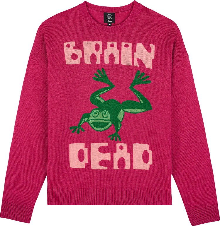 Brain Dead Frogger Sweater 'Fuchsia'