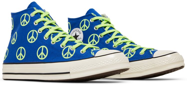 Converse Chuck 70 High Unleash Peace   Royal Ghost Green