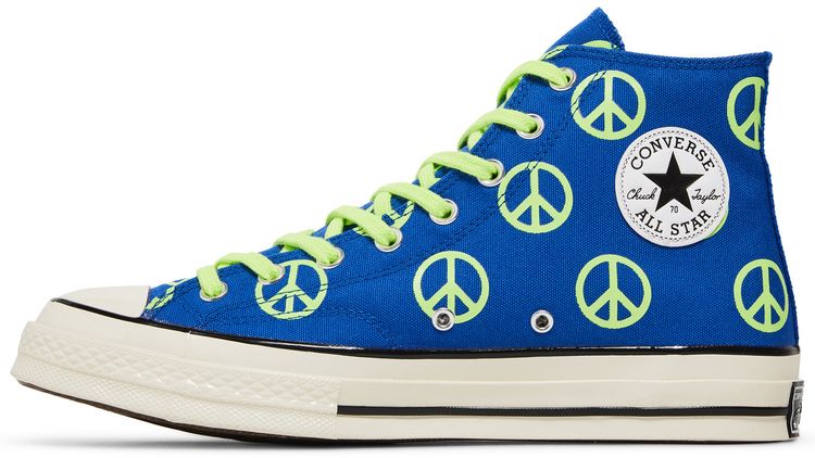 Converse Chuck 70 High Unleash Peace   Royal Ghost Green