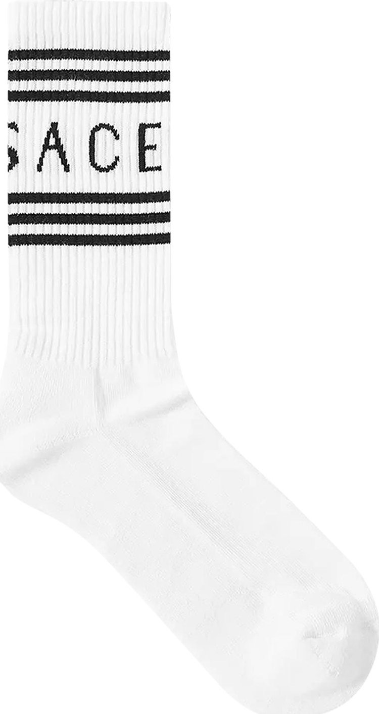 Versace Logo Socks White