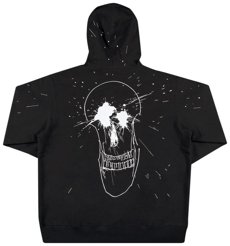 Supreme Ralph Steadman Skull Hooded Sweatshirt Black