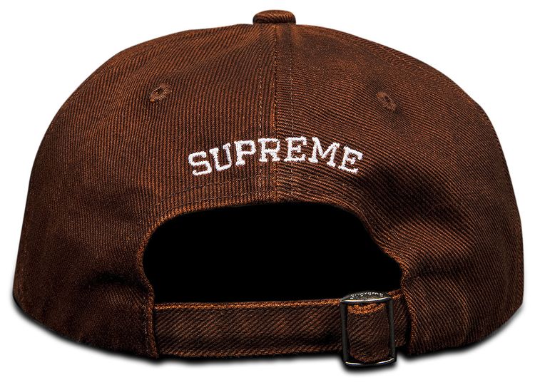 Supreme Washed Twill 6 Panel Brown