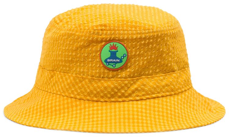 Brain Dead Seersucker Bucket Hat Yellow