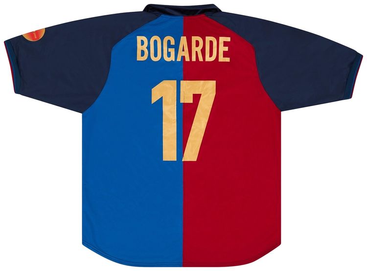 Nike 1999 2000 Barcelona Match Issue Centenary Bogarde 17 Home Jersey RedBlue
